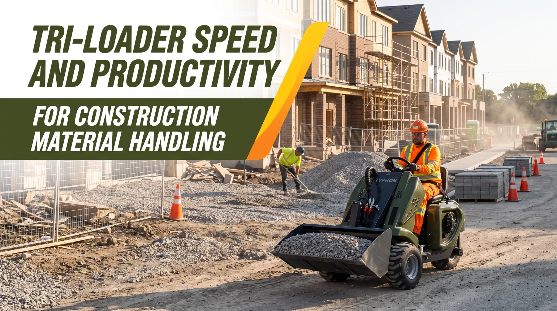 Tri-loader operating performance and material handling productivity