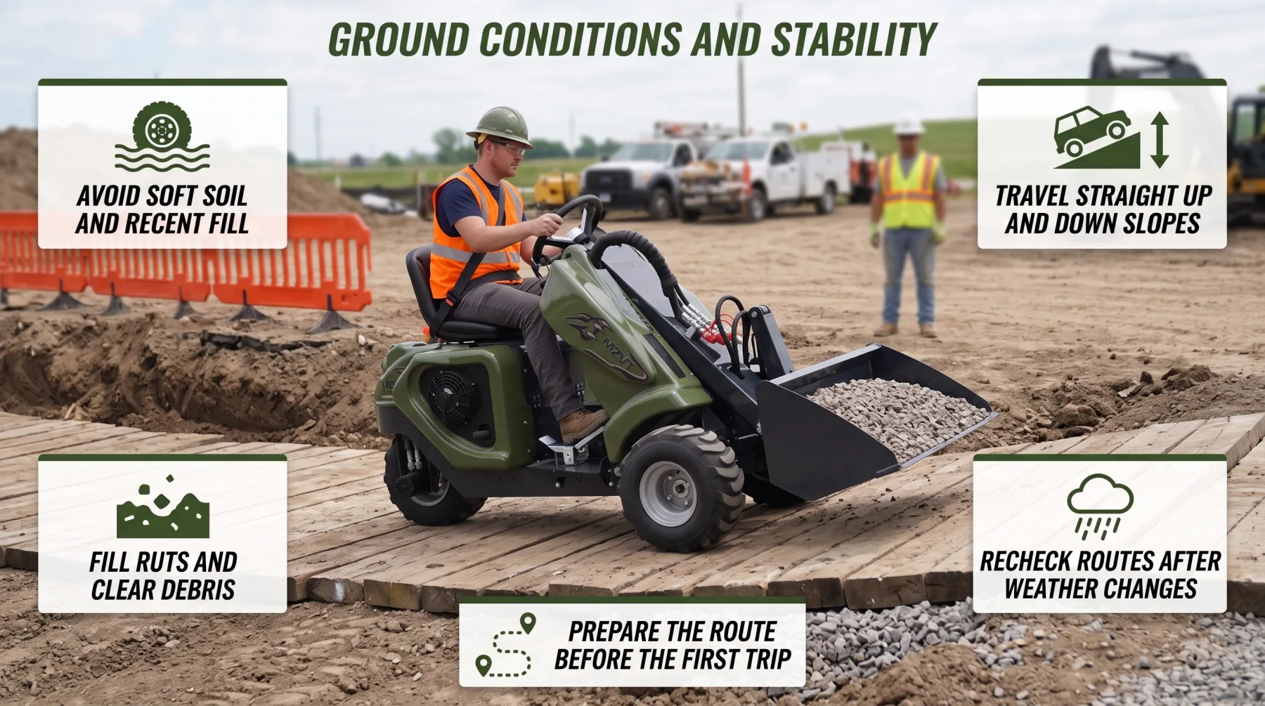 Tri-loader stability, lift capacity, and load handling