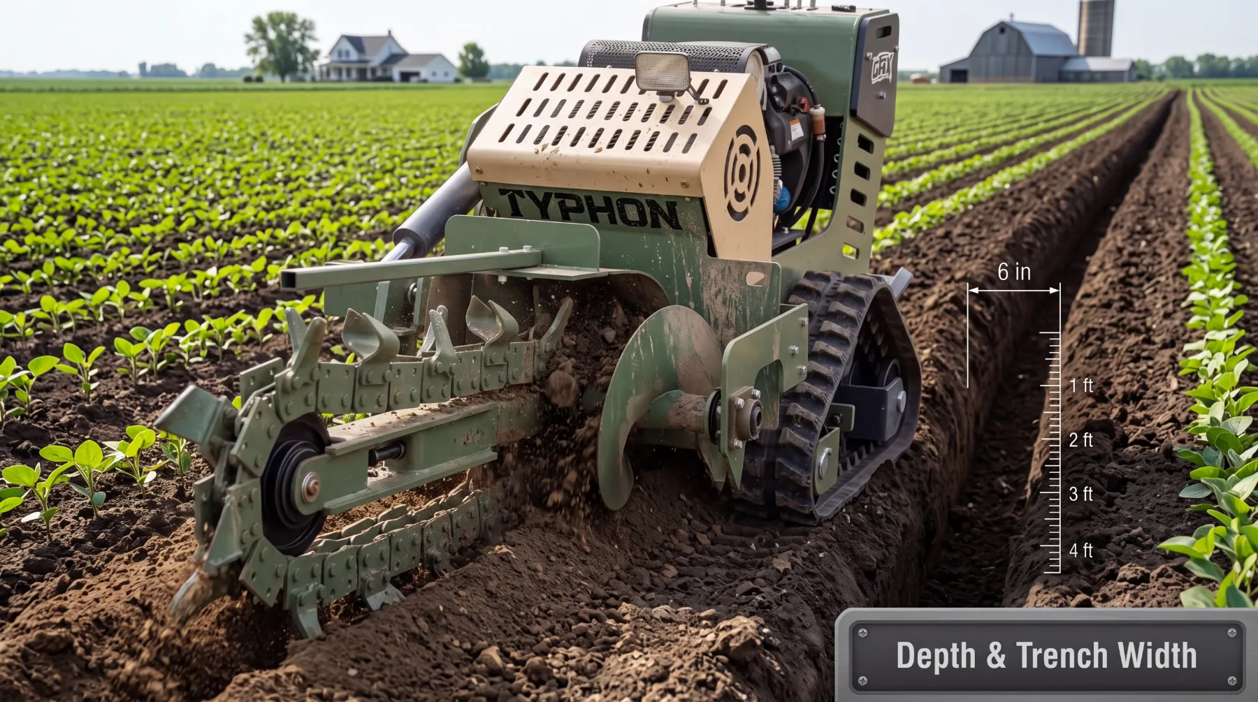 Skid steer trencher