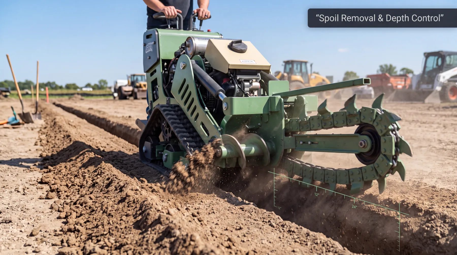 Skid steer trencher