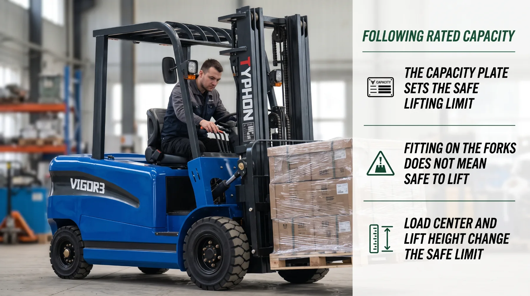 Forklift safety lifting and stability