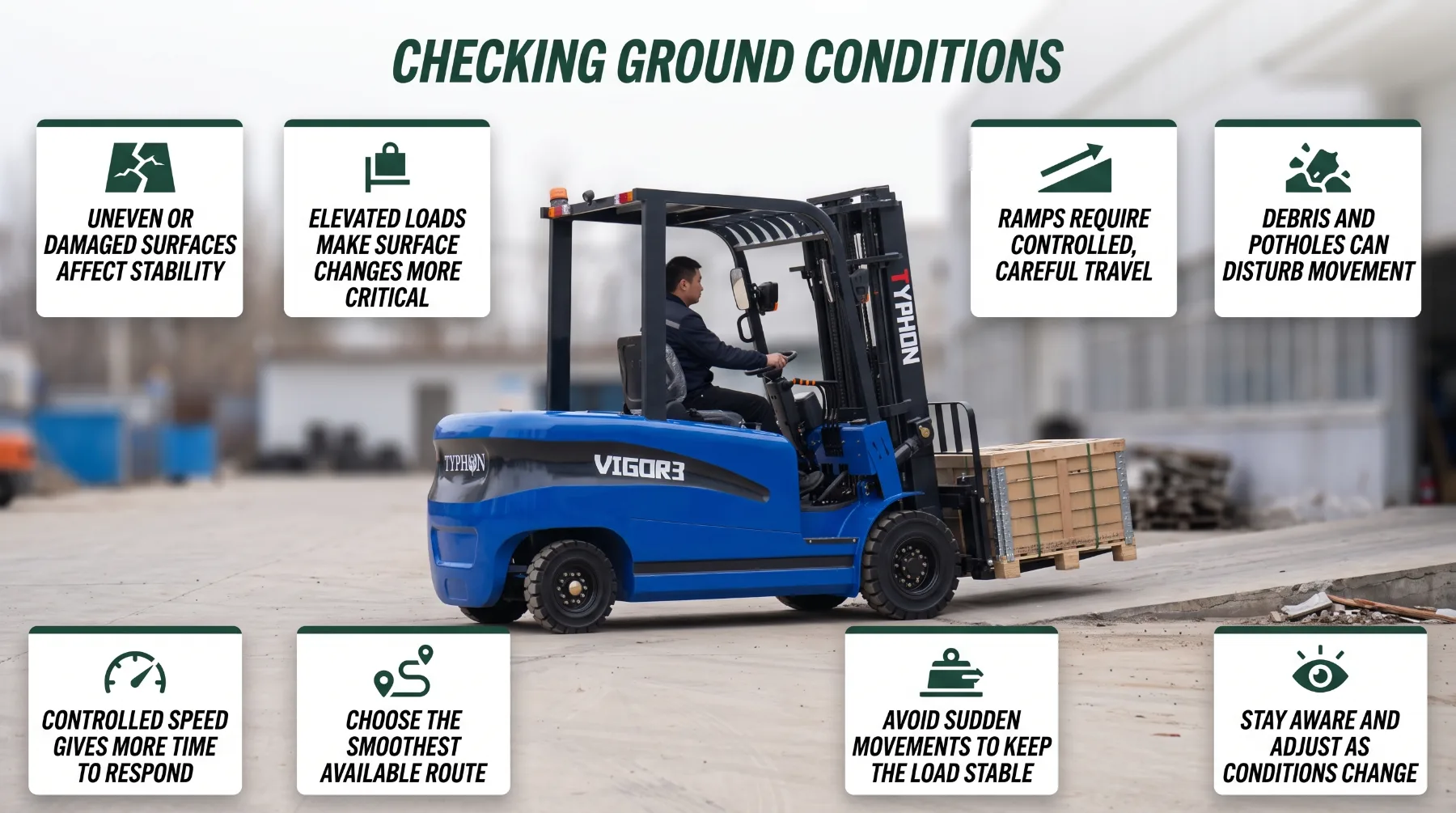 Forklift safety lifting and stability