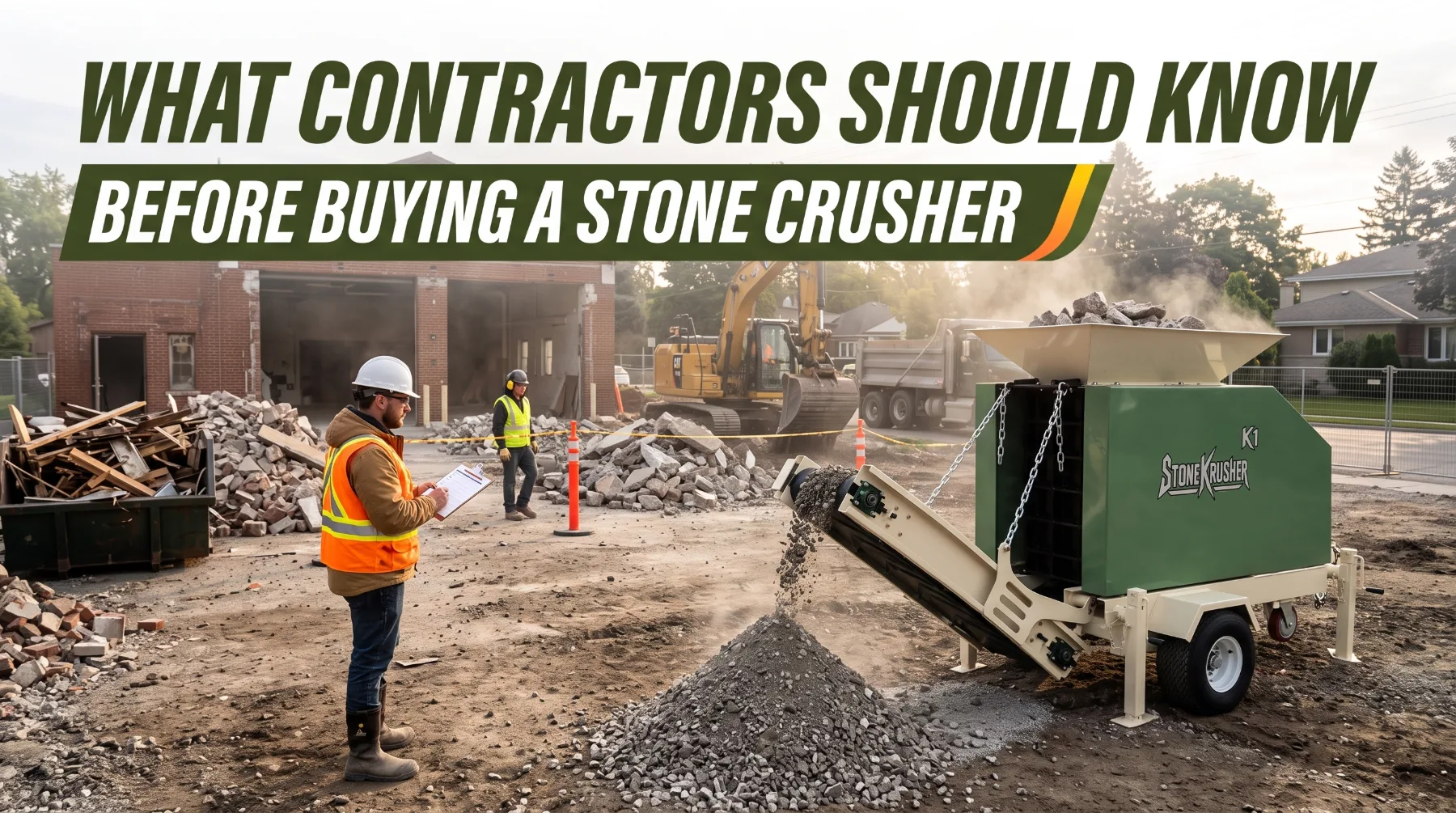 Stone crusher jobsite