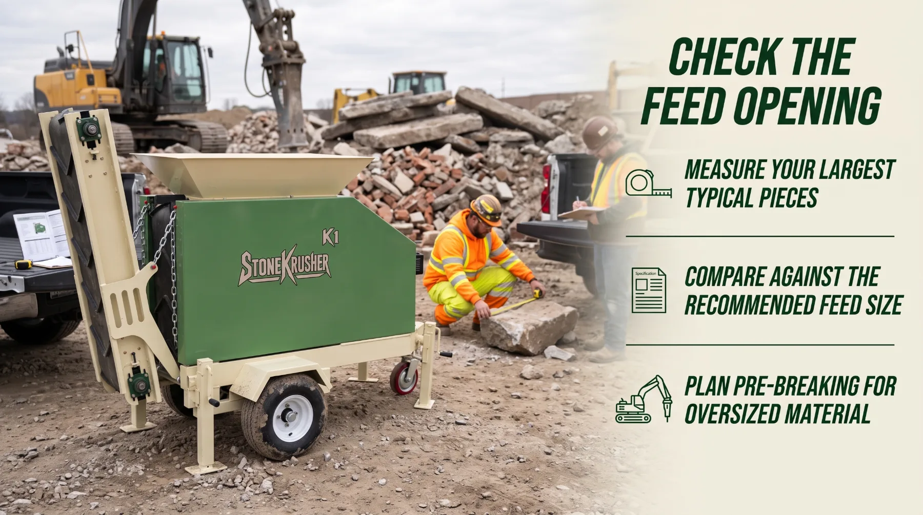 Stone crusher jobsite