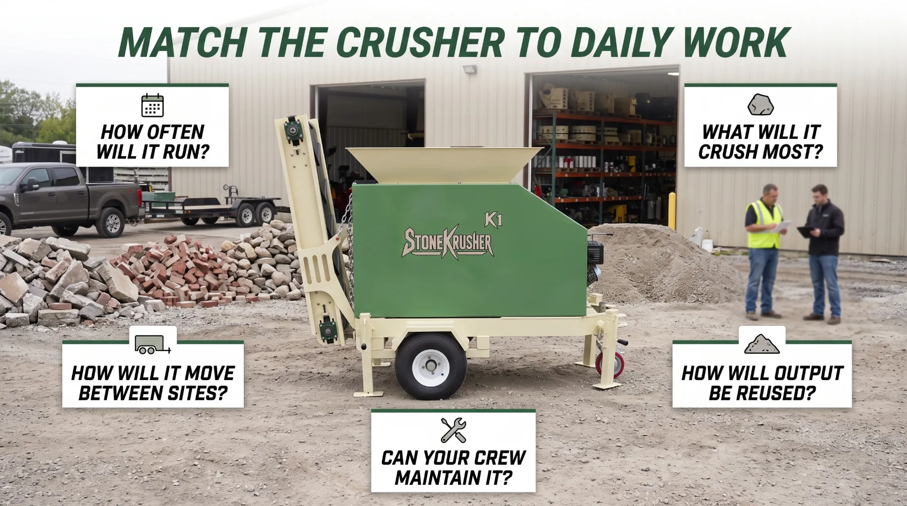 Stone crusher jobsite