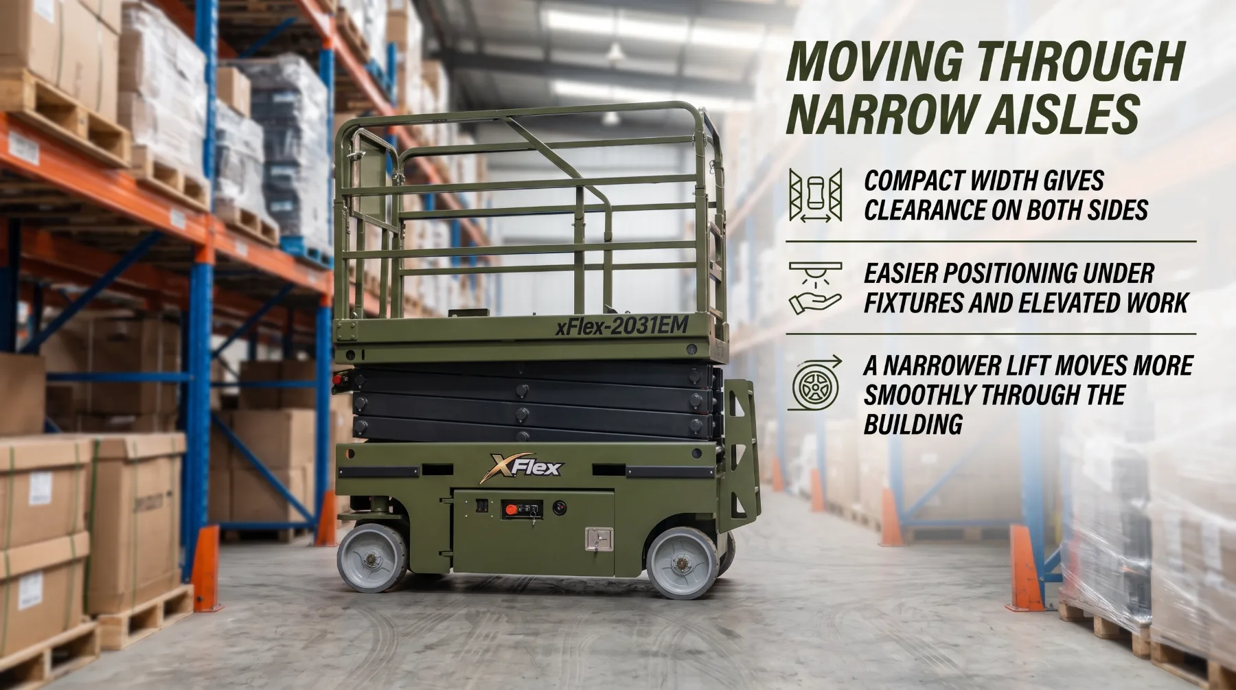 Electric scissor lift access