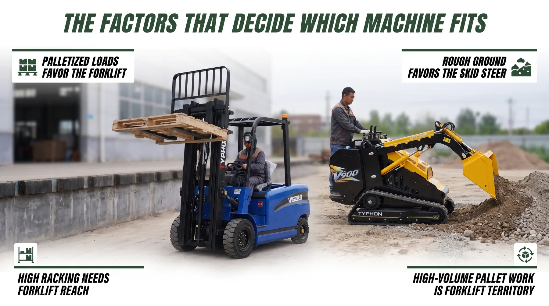 Skid steer and forklift