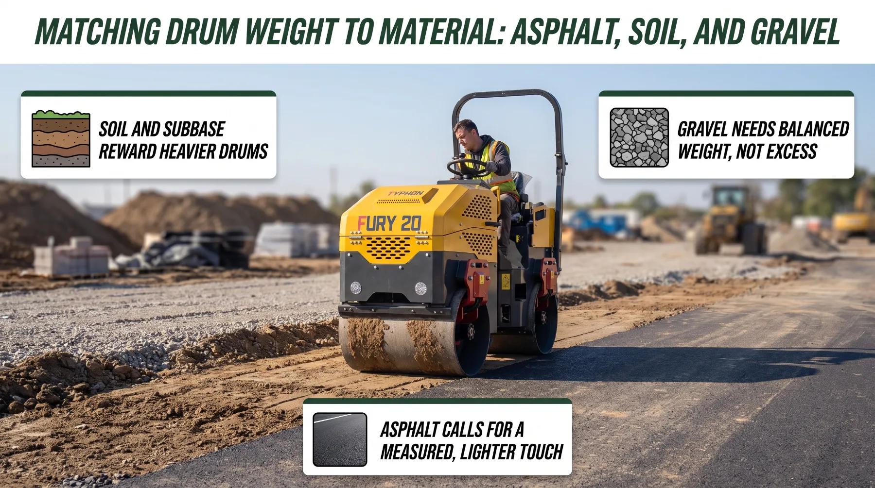 Road roller compaction