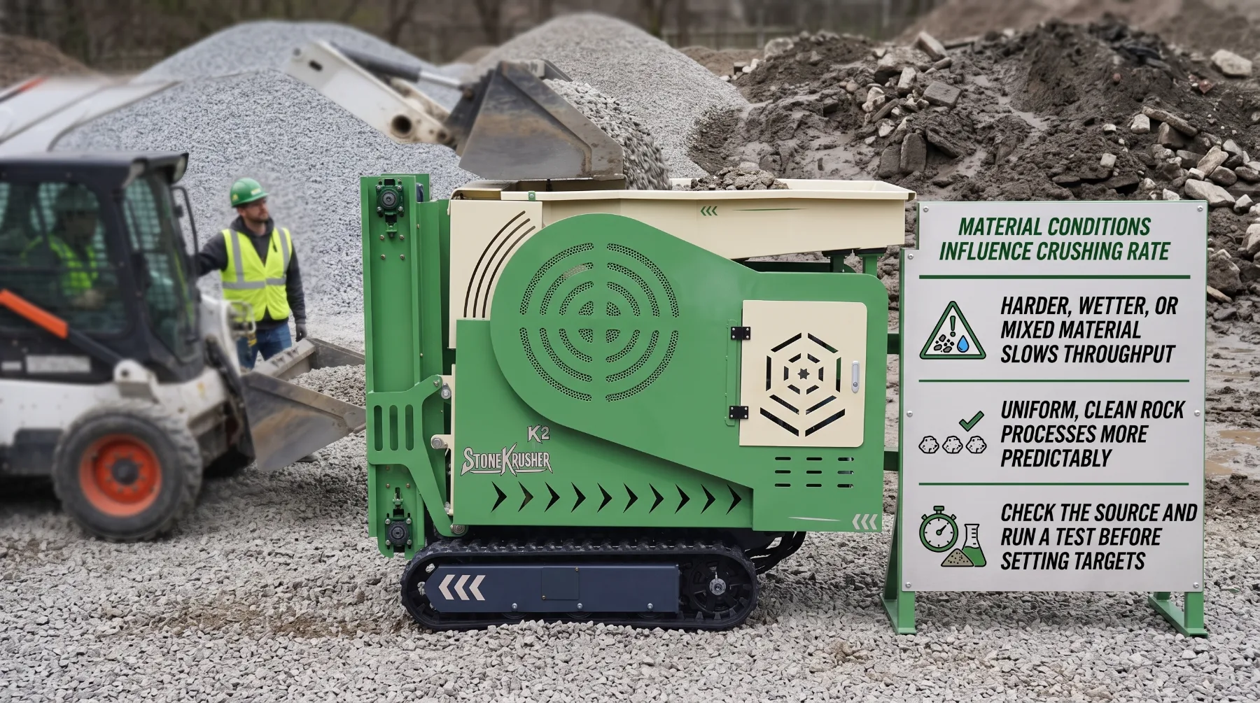 Stone crusher output size and production capacity