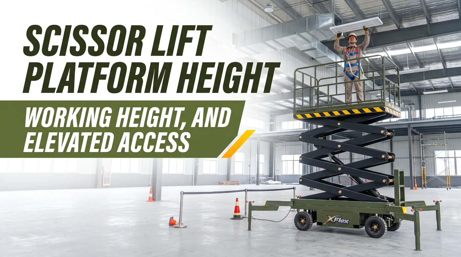 Scissor lift platform height