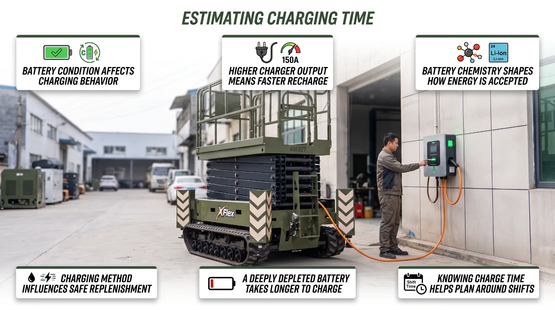 Scissor lift battery capacity