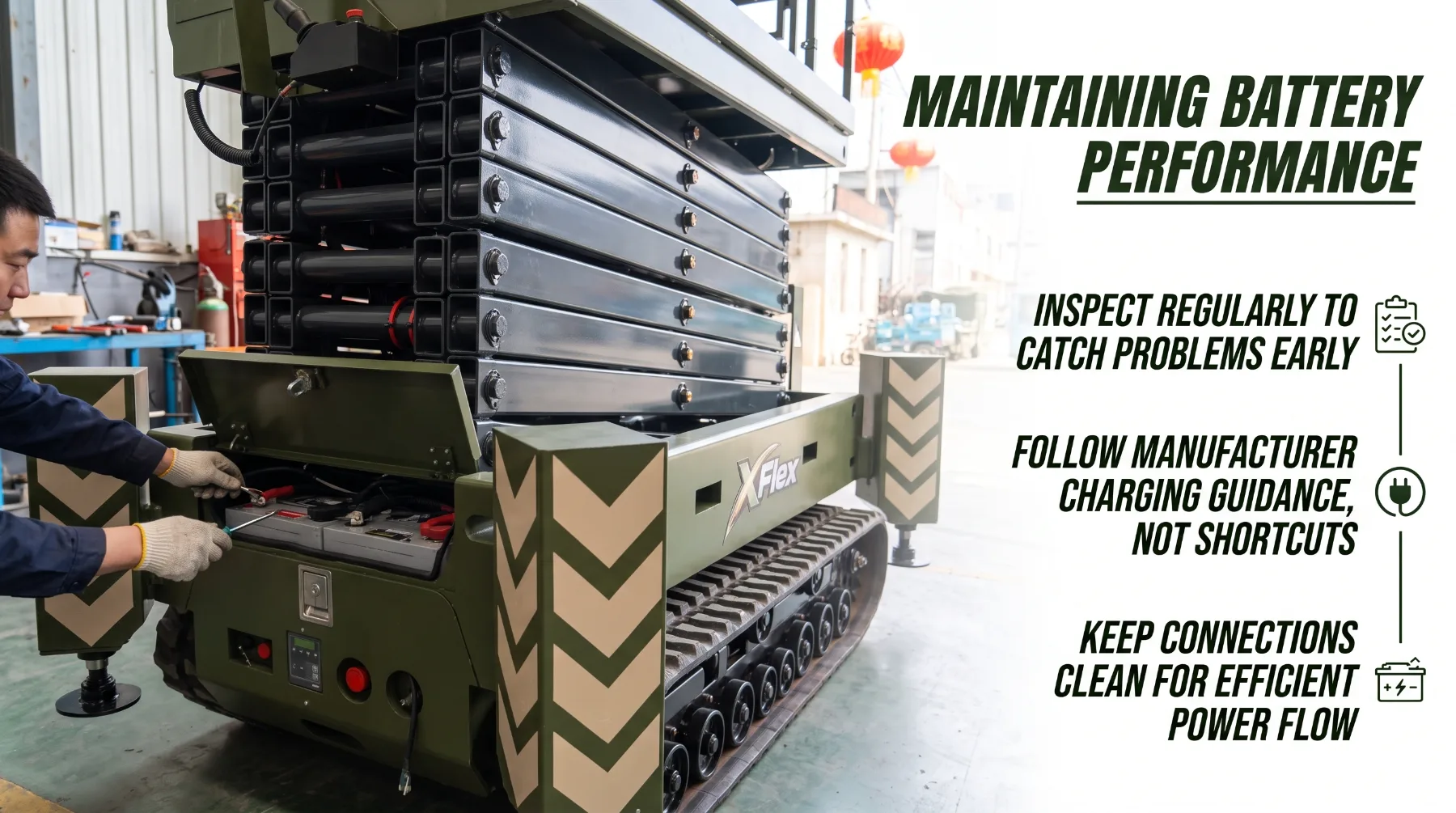 Scissor lift battery capacity