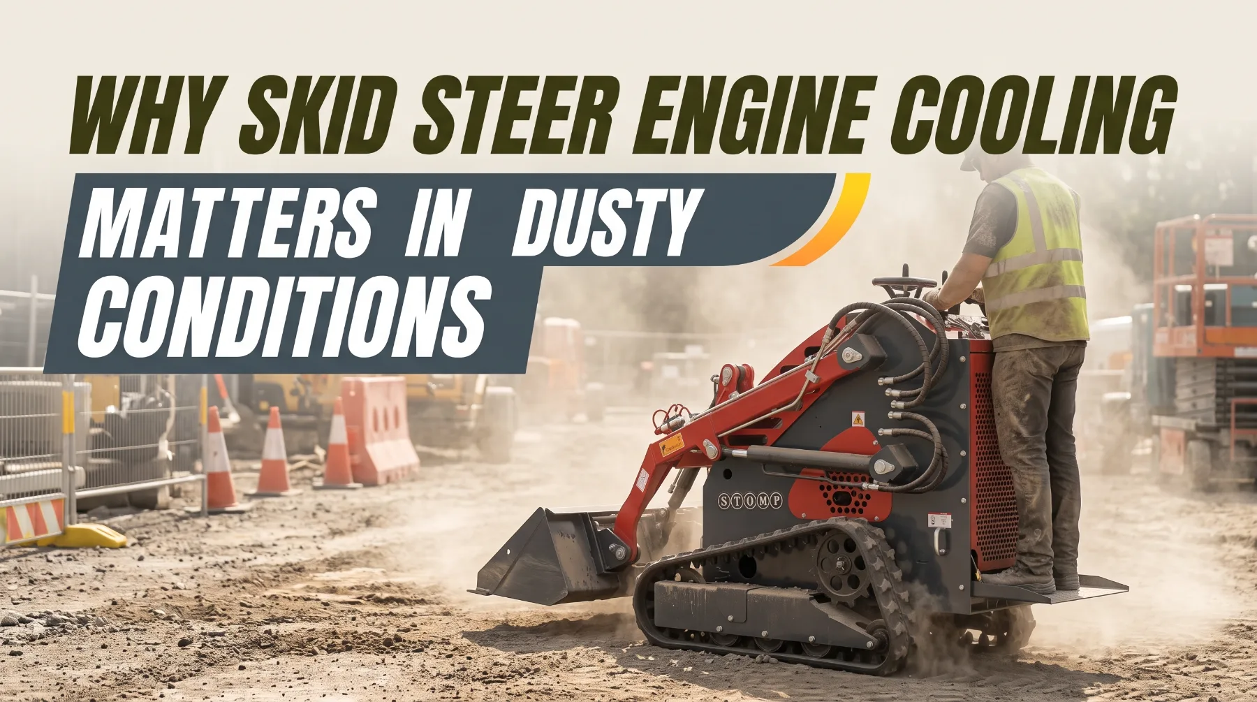 Skid steer engine cooling in dusty conditions