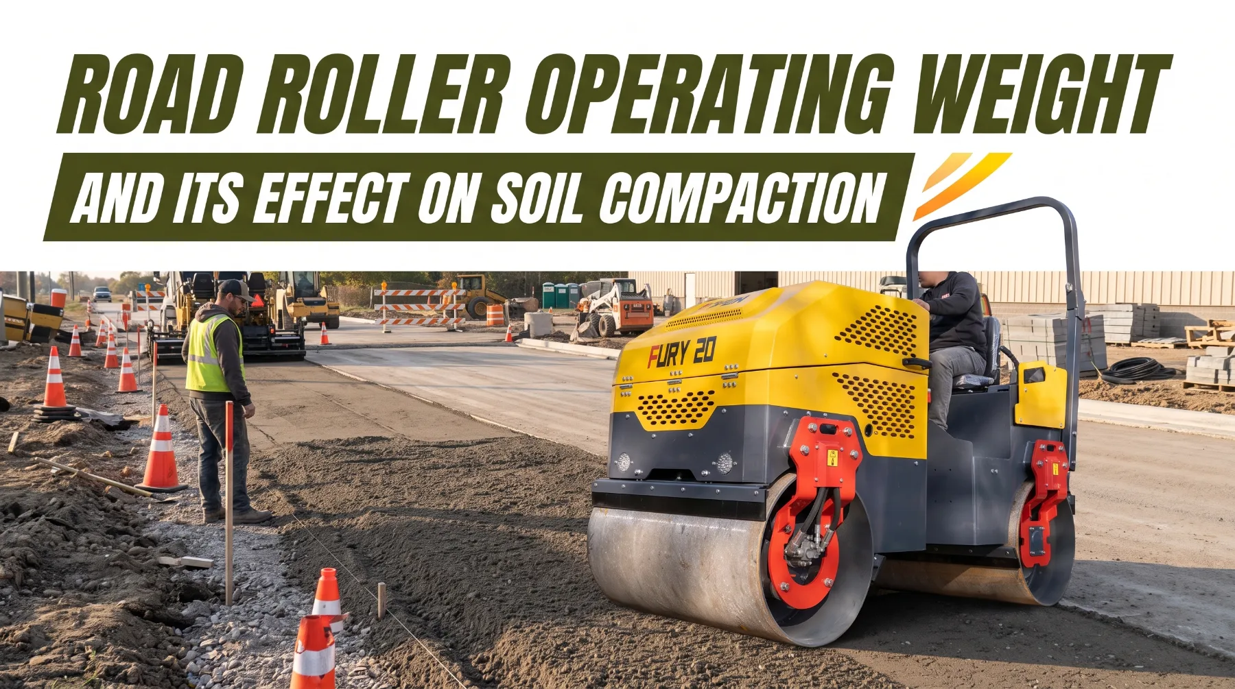 Road roller operating weight and soil compaction