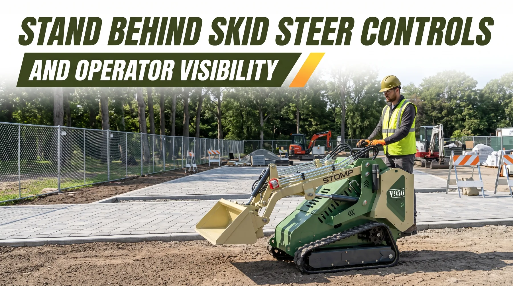 Skid steer controls and operator visibility