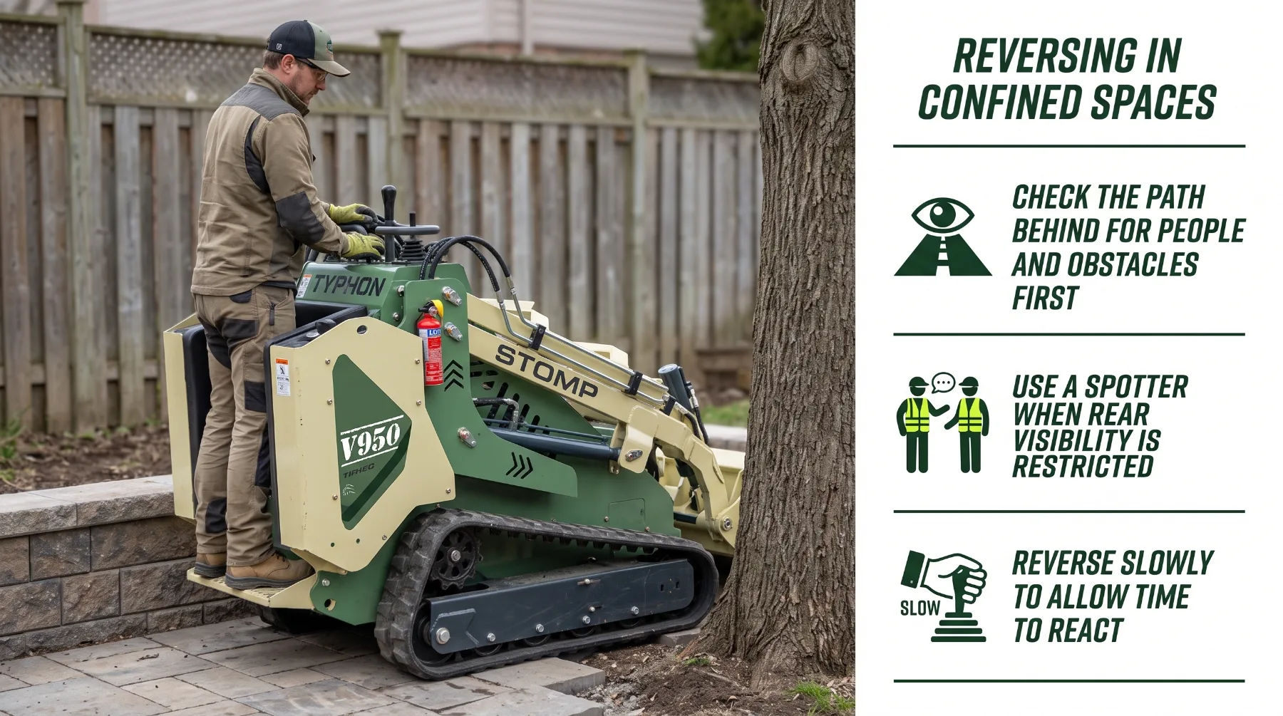 Skid steer controls and operator visibility