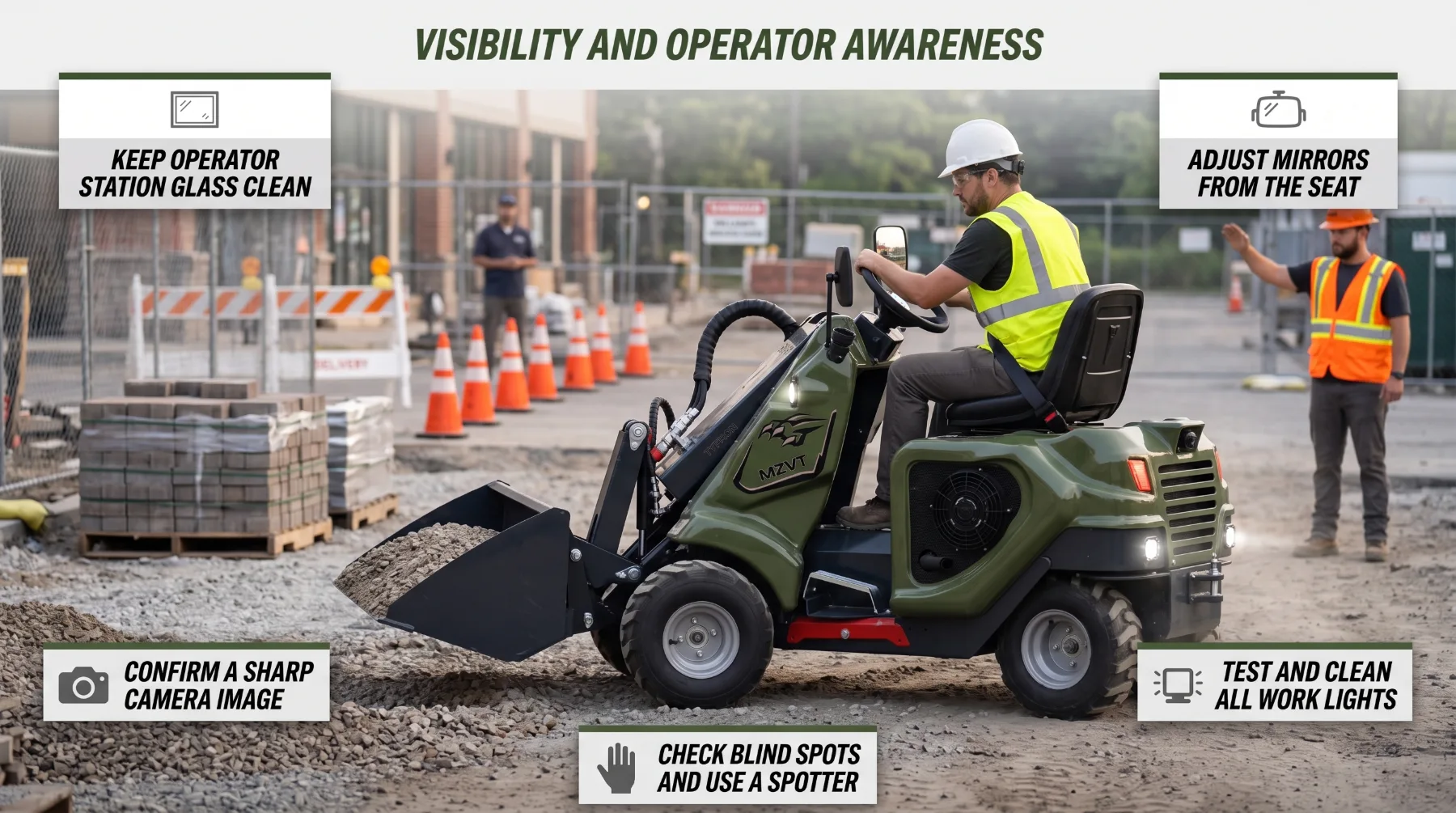 Tri-loader safety illustration