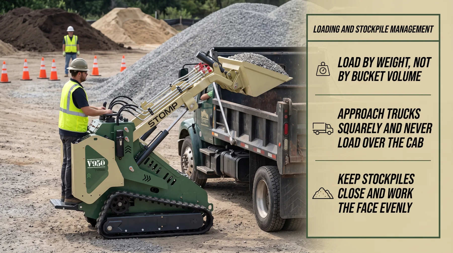 Skid steer for material handling and construction work
