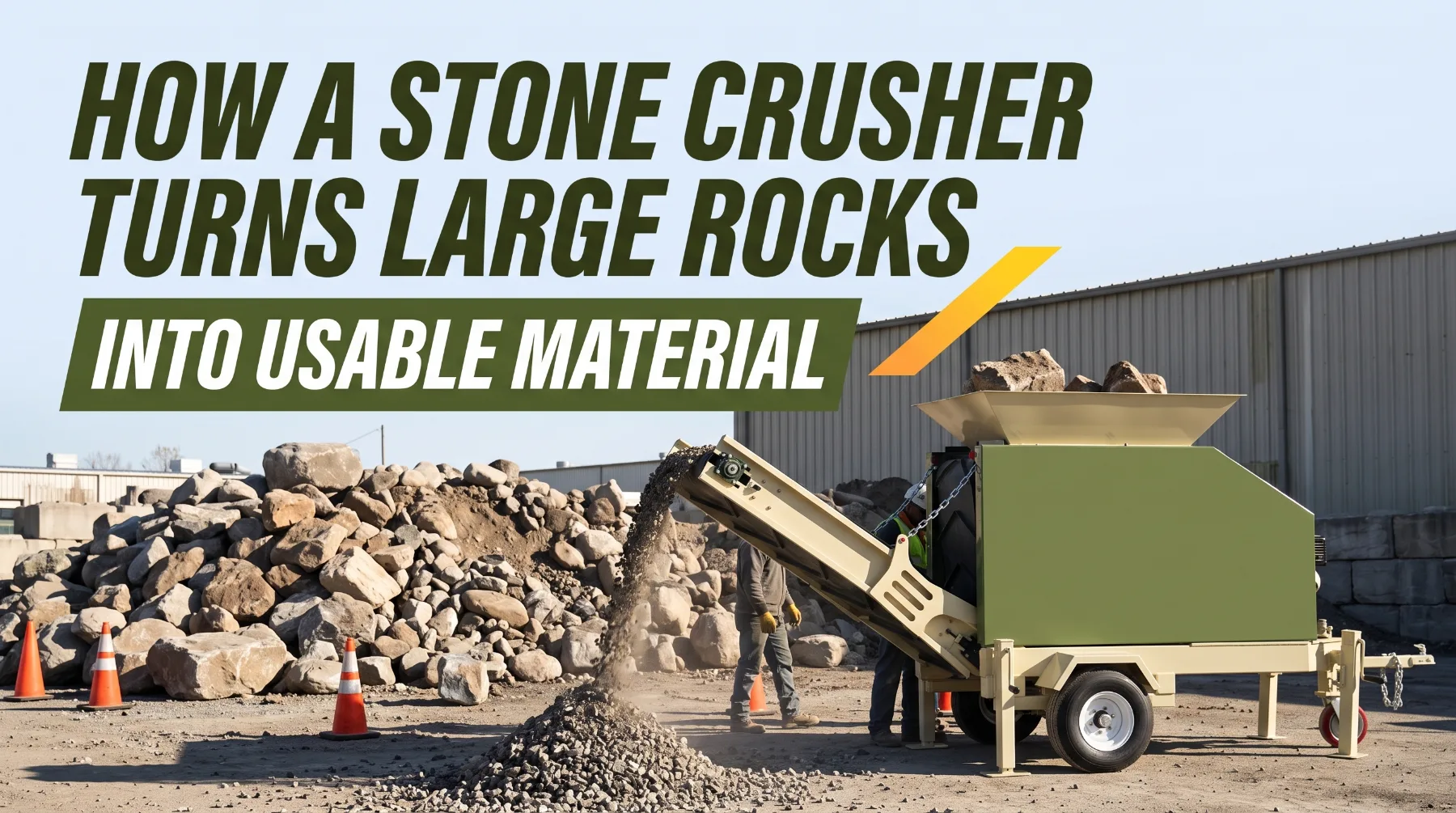 How a Stone Crusher Turns Large Rocks Into Usable Material