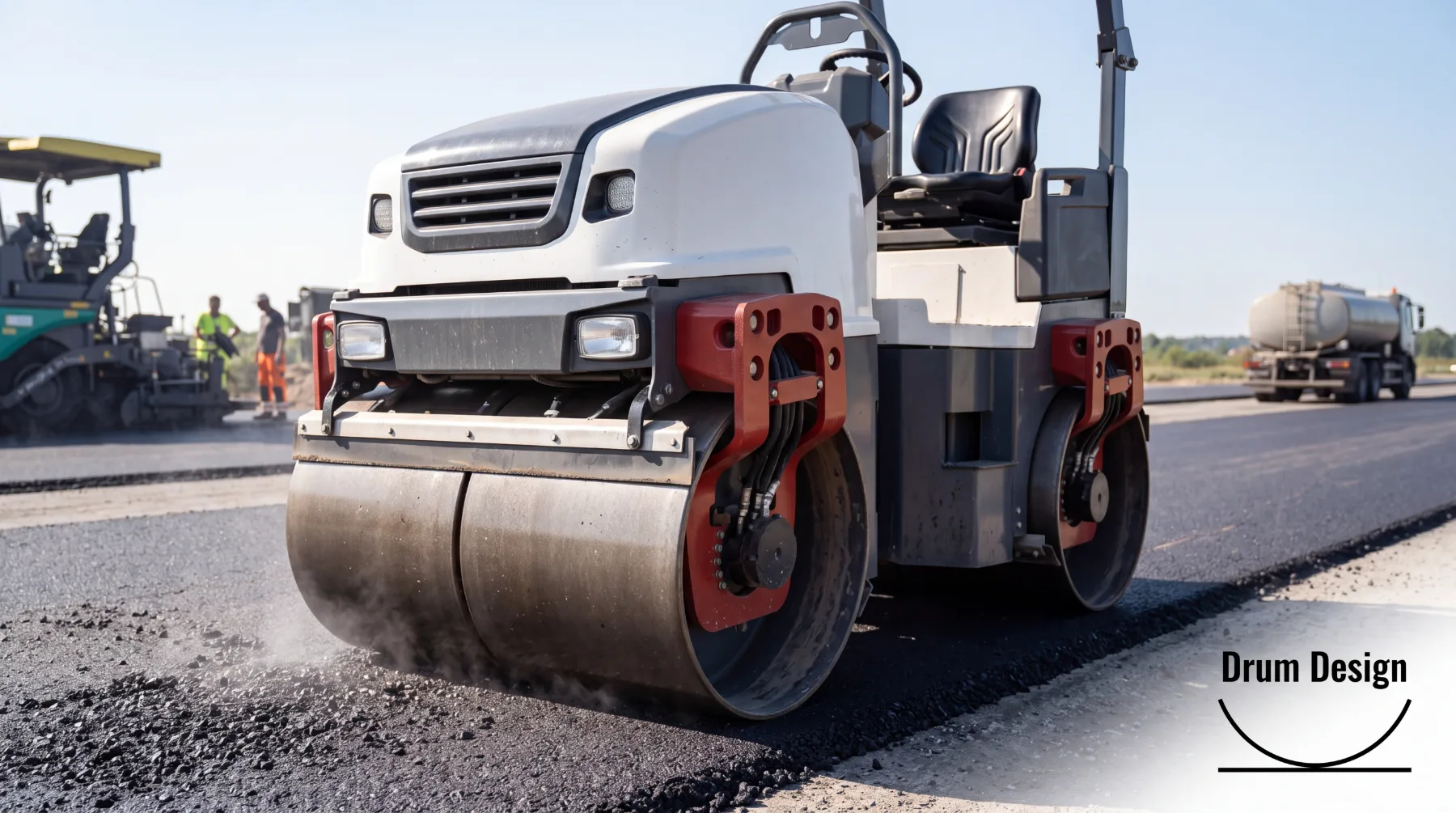 Road roller compaction