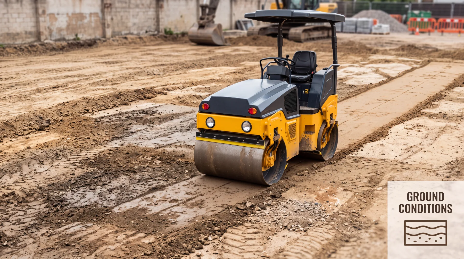 Road roller compaction