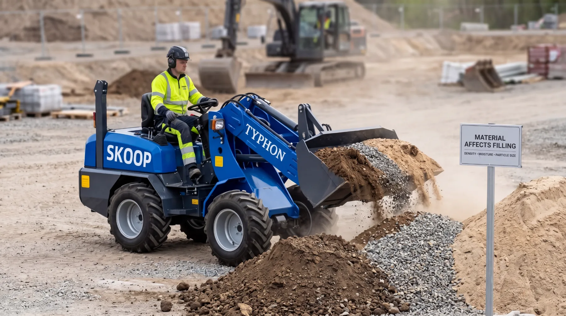 Bucket fill factor and overall wheel loader productivity