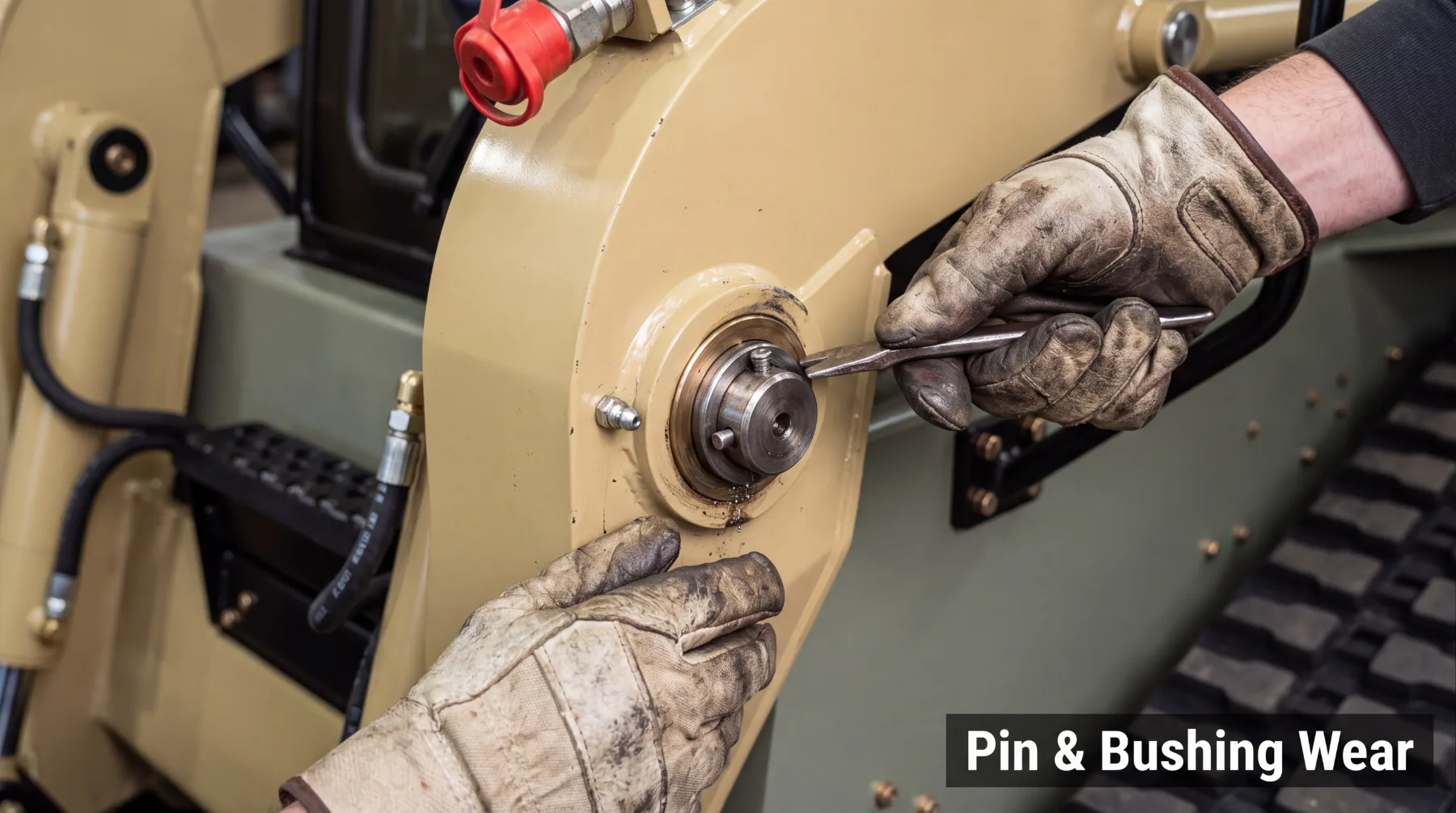 Skid steer loader pin and bushing wear