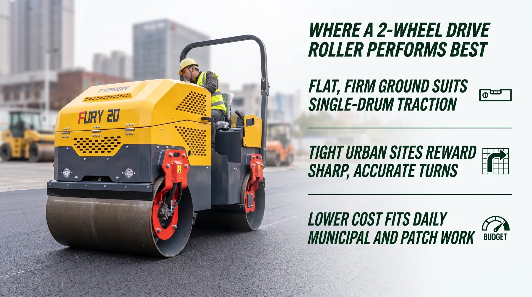Road roller operation