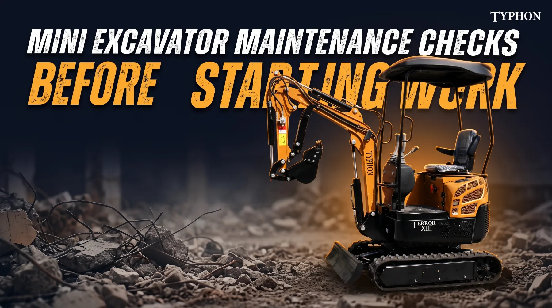 Mini Excavator Maintenance Checks Before Starting Work
