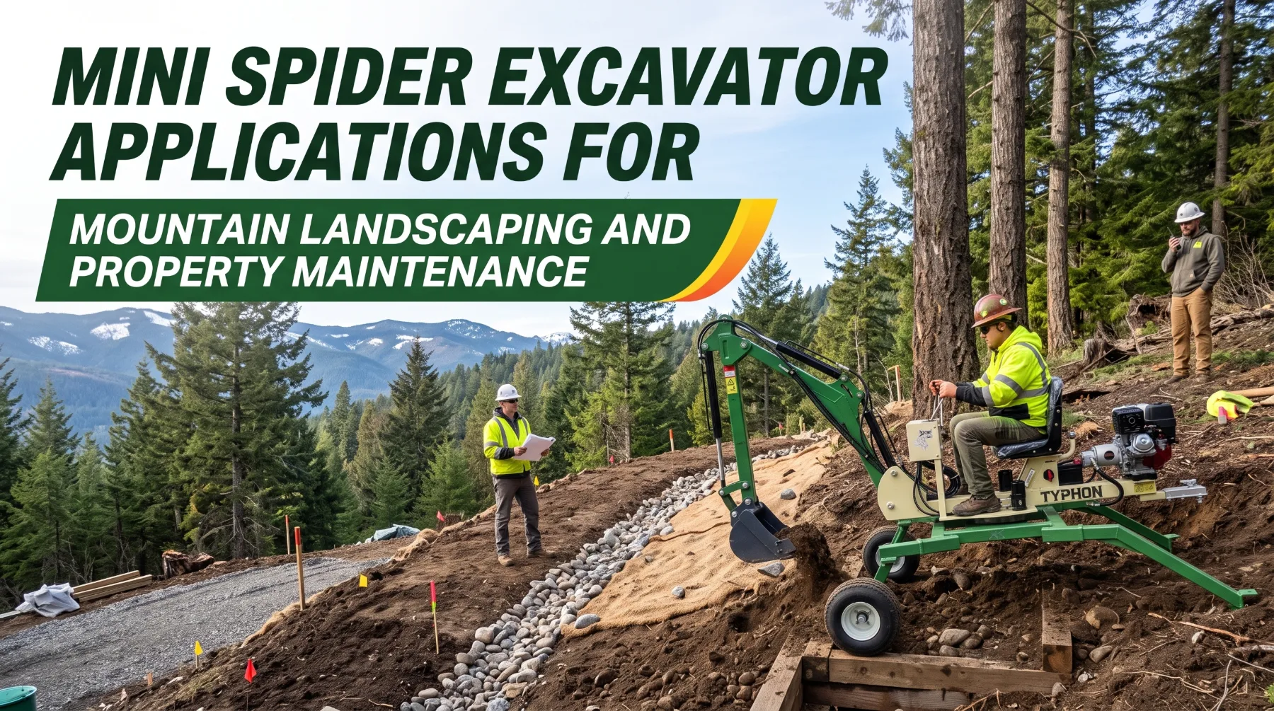 Mini Spider Excavator Applications for Mountain Landscaping and Property Maintenance