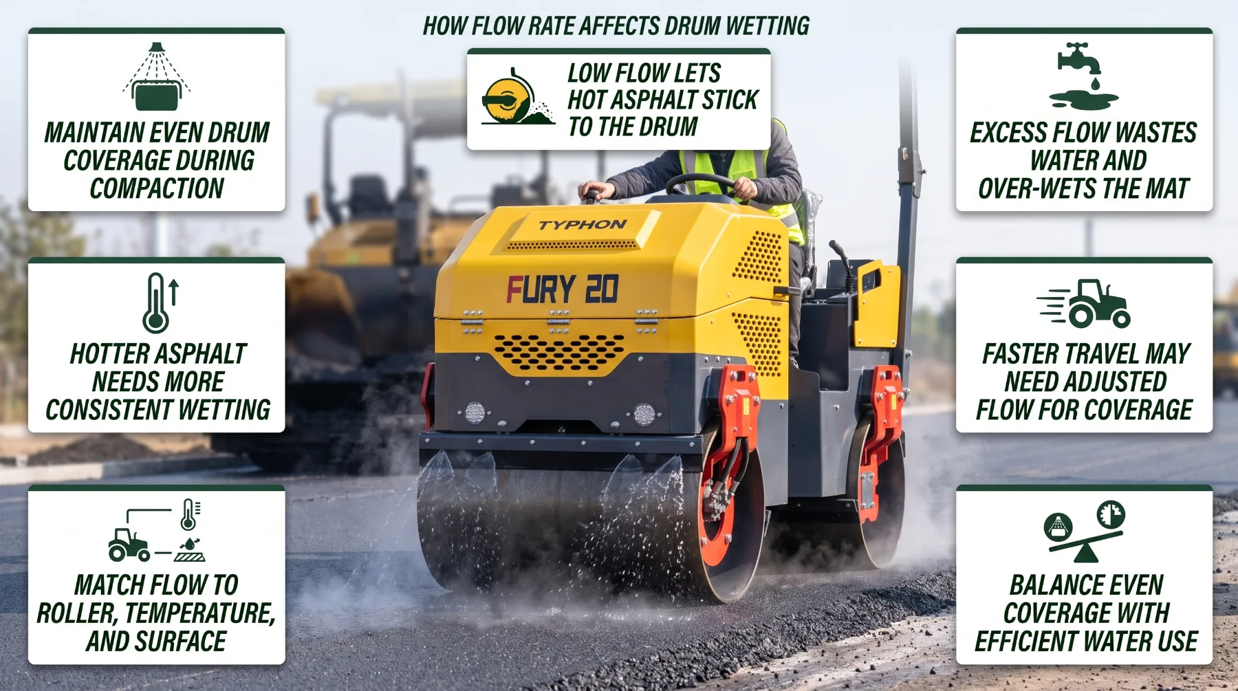 Flow rate and drum wetting