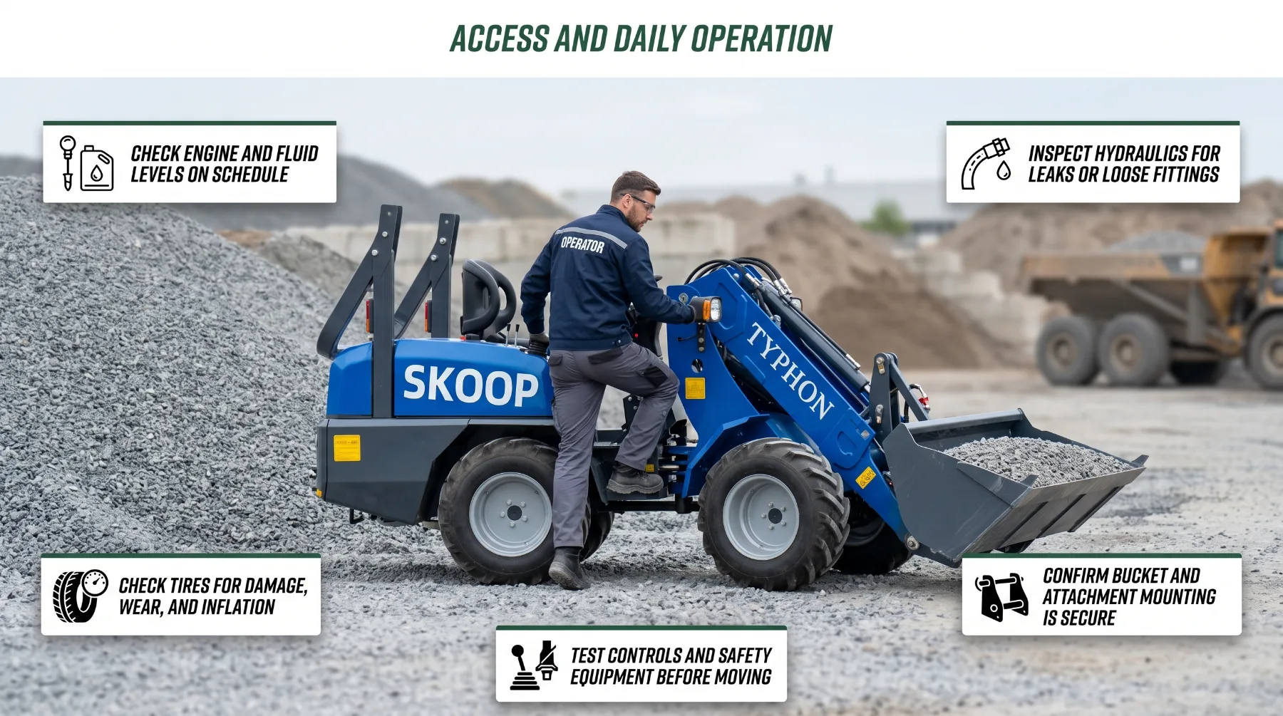 Wheel loader outdoor work