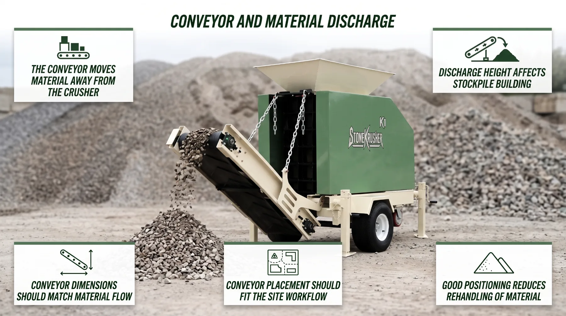 Towable rock crusher