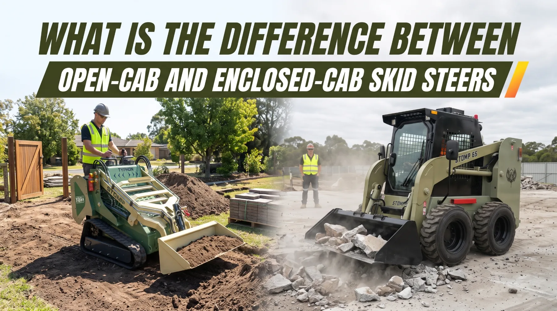 What Is the Difference Between Open-Cab and Enclosed-Cab Skid Steers