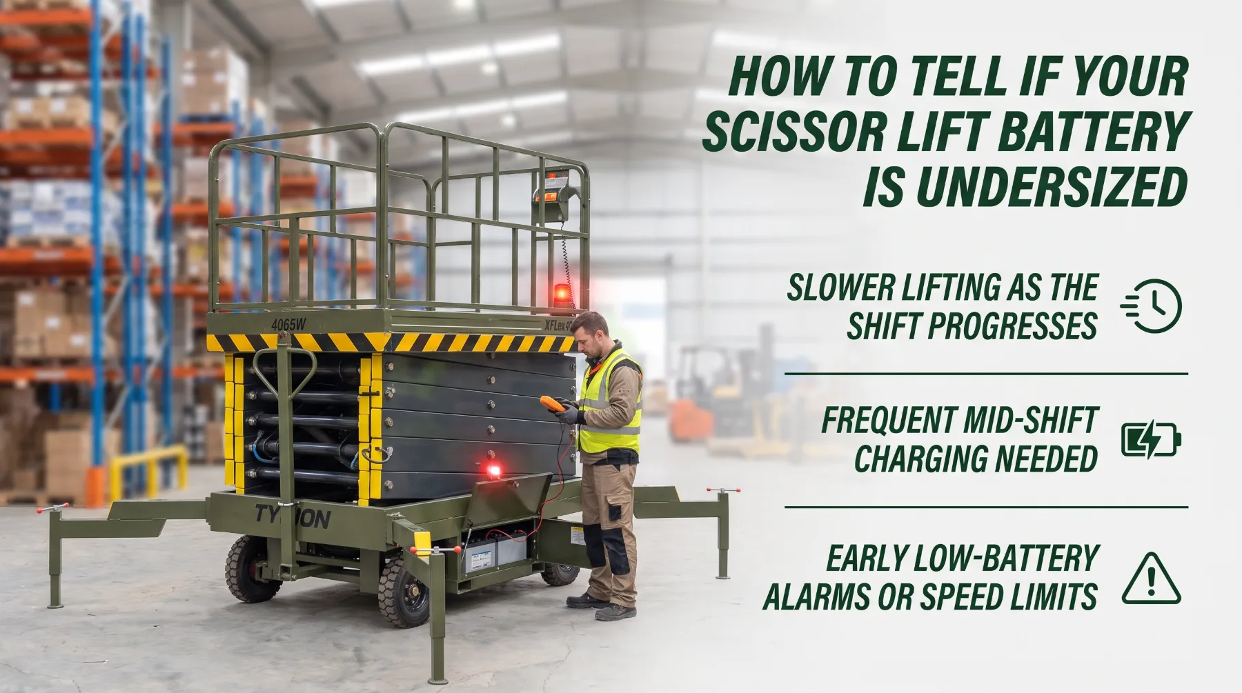 How to Tell If Your Scissor Lift Battery Is Undersized