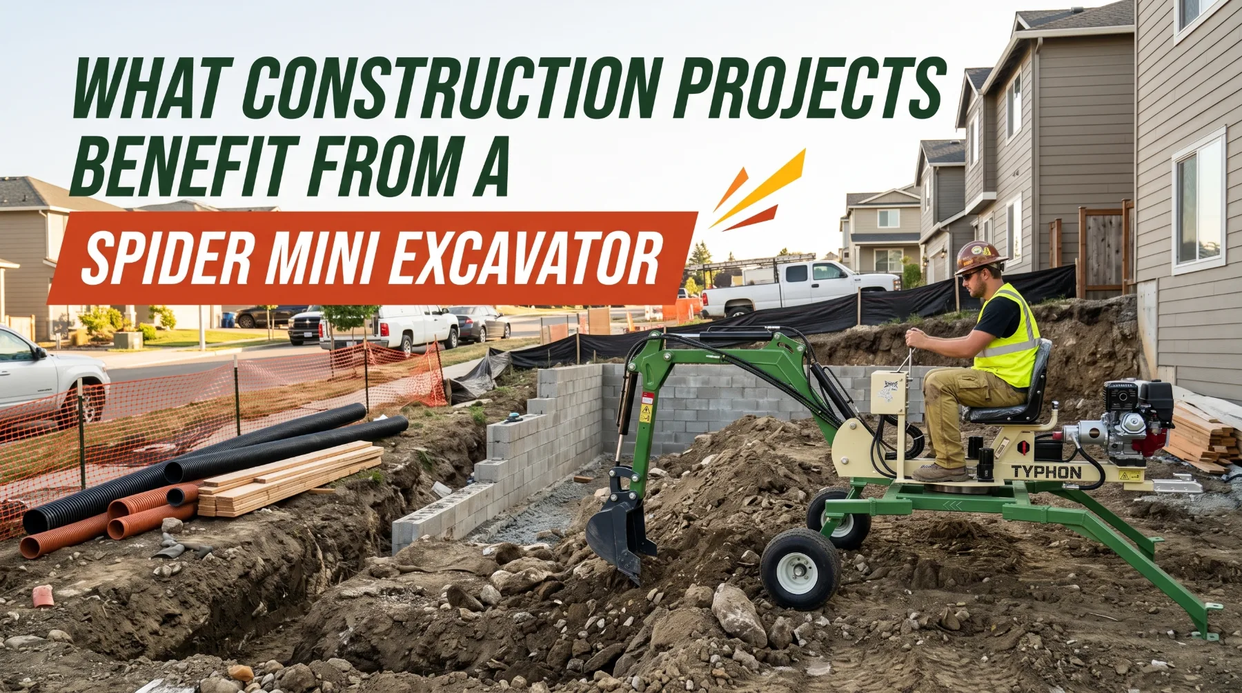What construction projects benefit from a spider mini excavator
