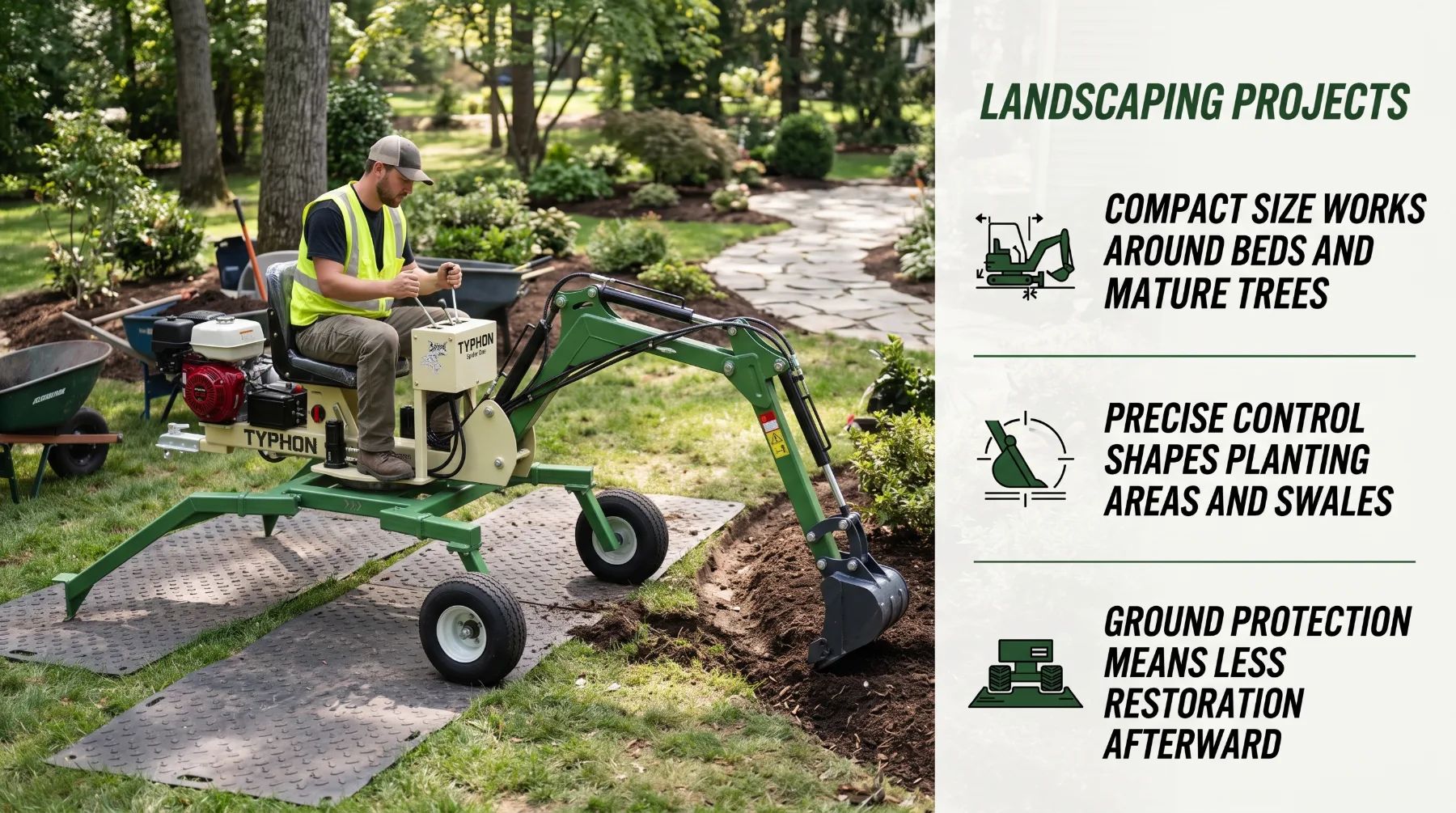 What construction projects benefit from a spider mini excavator