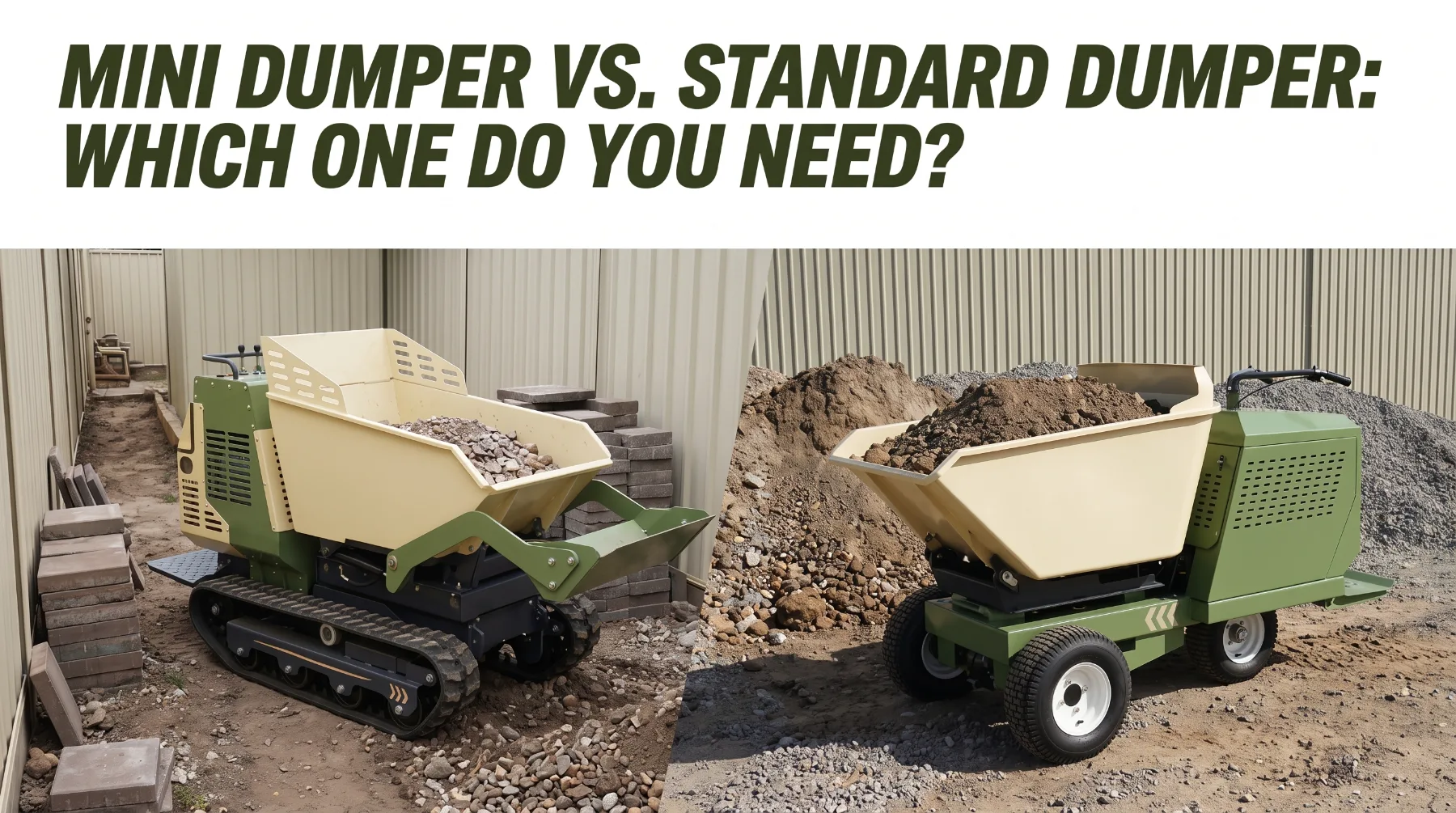Mini dumper and standard dumper