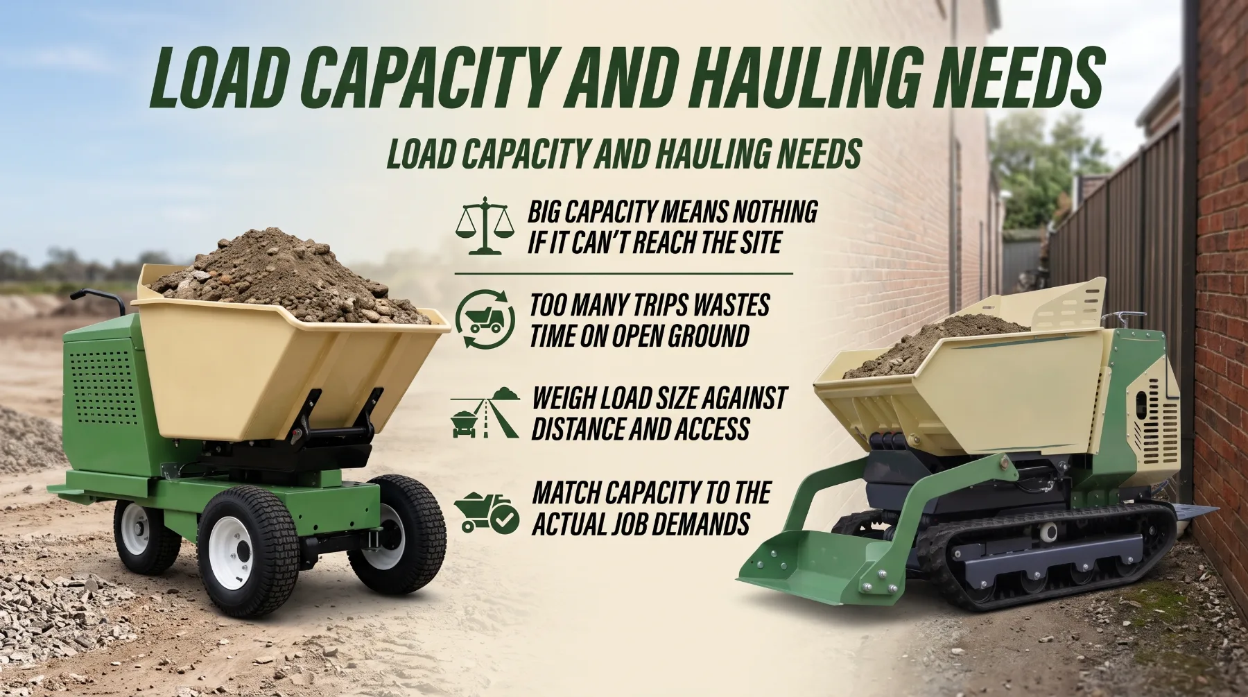 Mini dumper and standard dumper