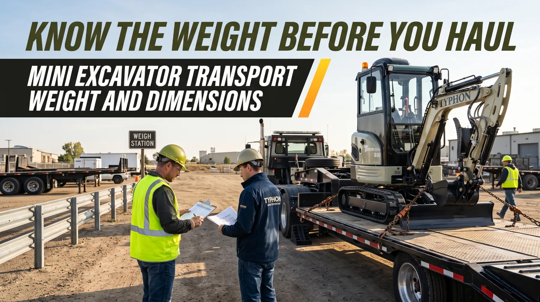 Mini excavator transport weight and dimensions