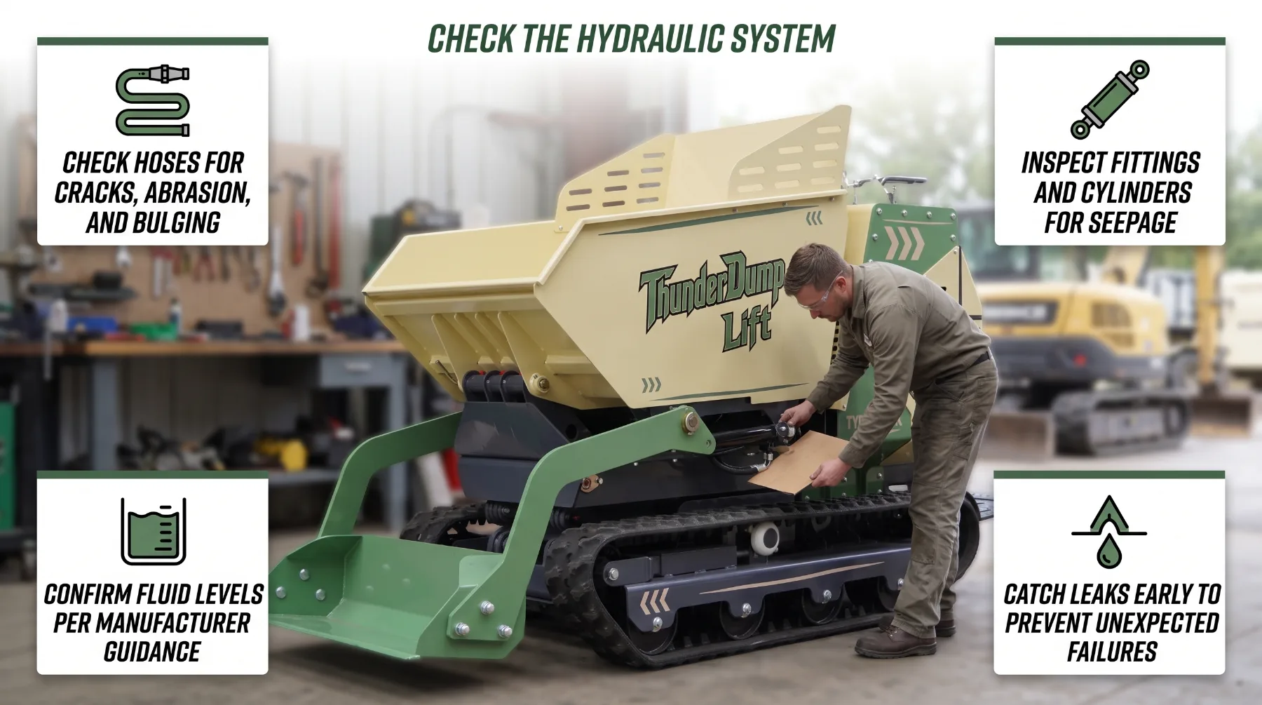 Construction dumper maintenance