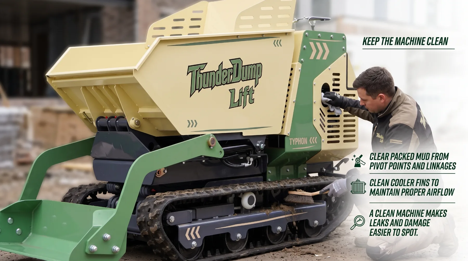 Construction dumper maintenance