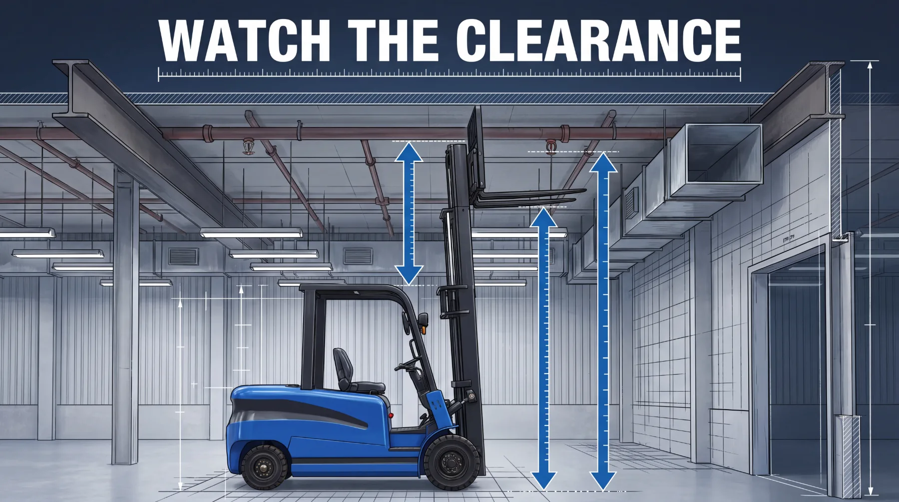 Forklift lifting height