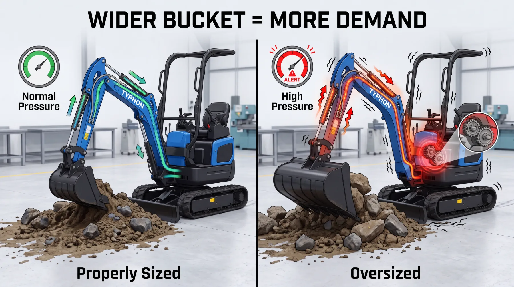 Mini excavator bucket