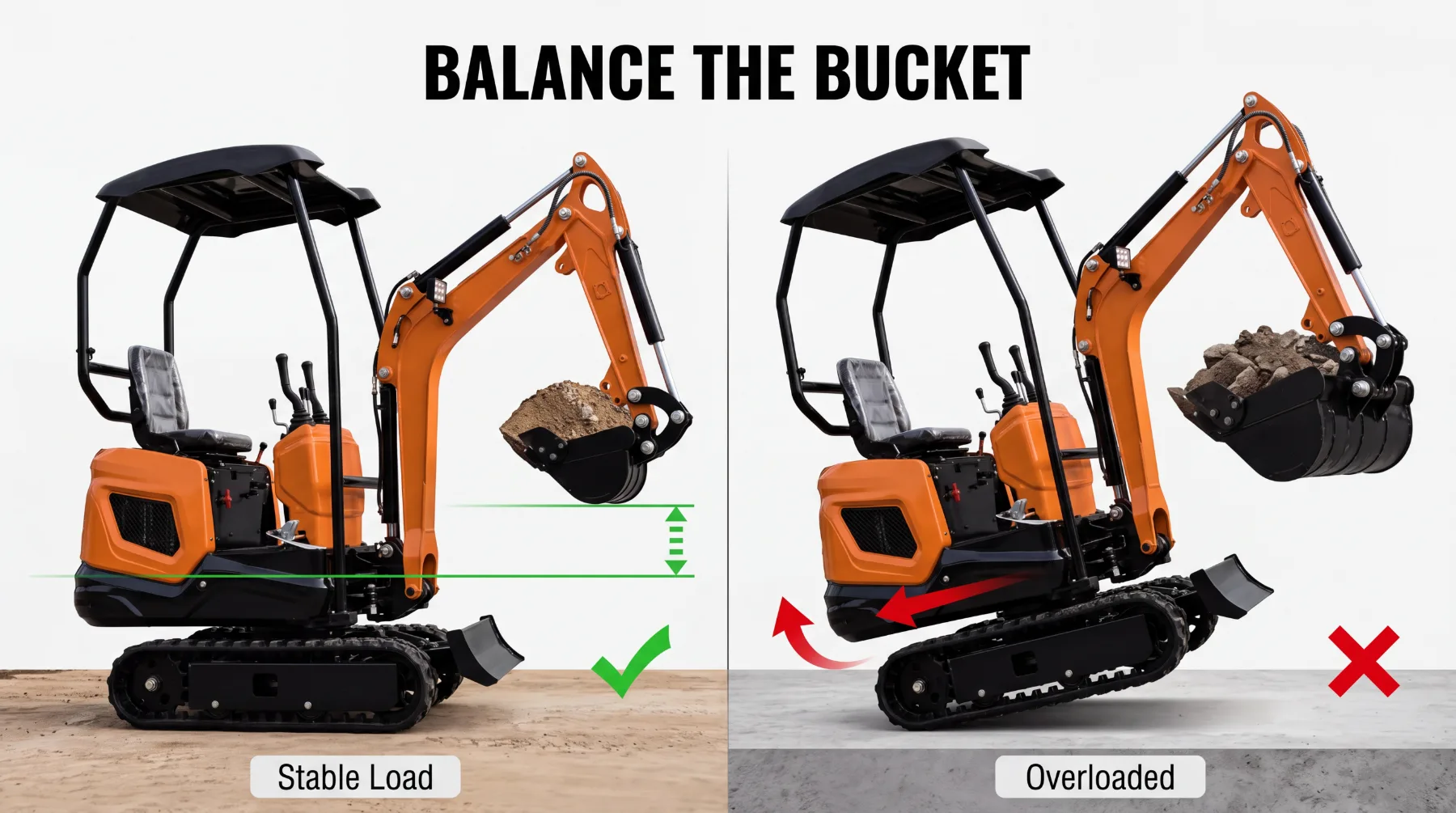 Mini excavator bucket
