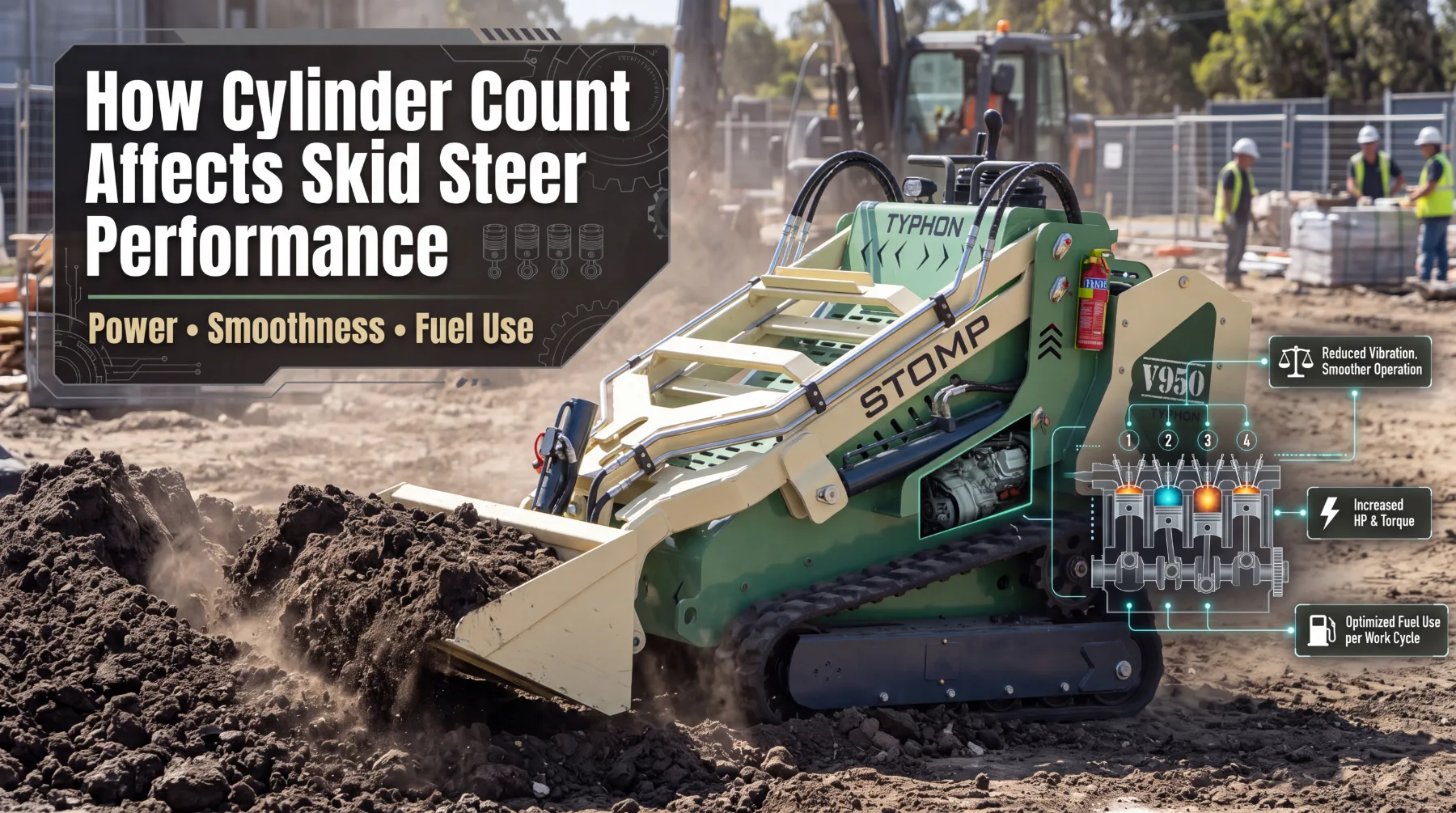 How Cylinder Count Affects Compact Skid Steer Engine Performance