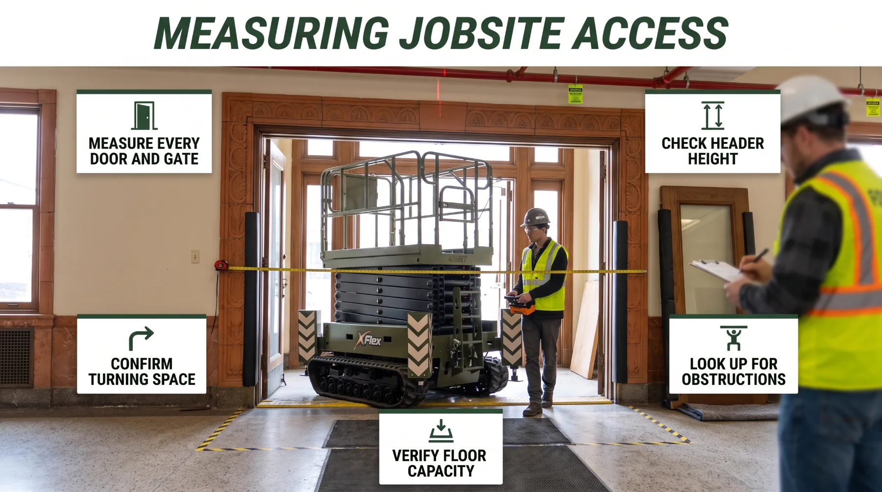 Scissor lift transport and jobsite mobility