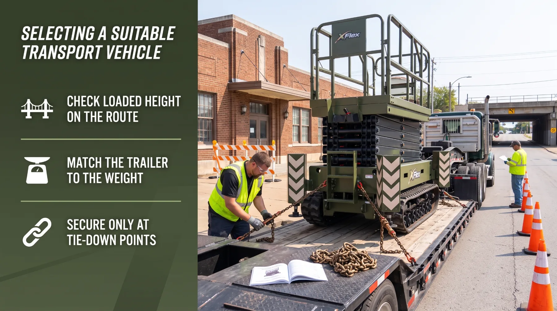 Scissor lift transport and jobsite mobility