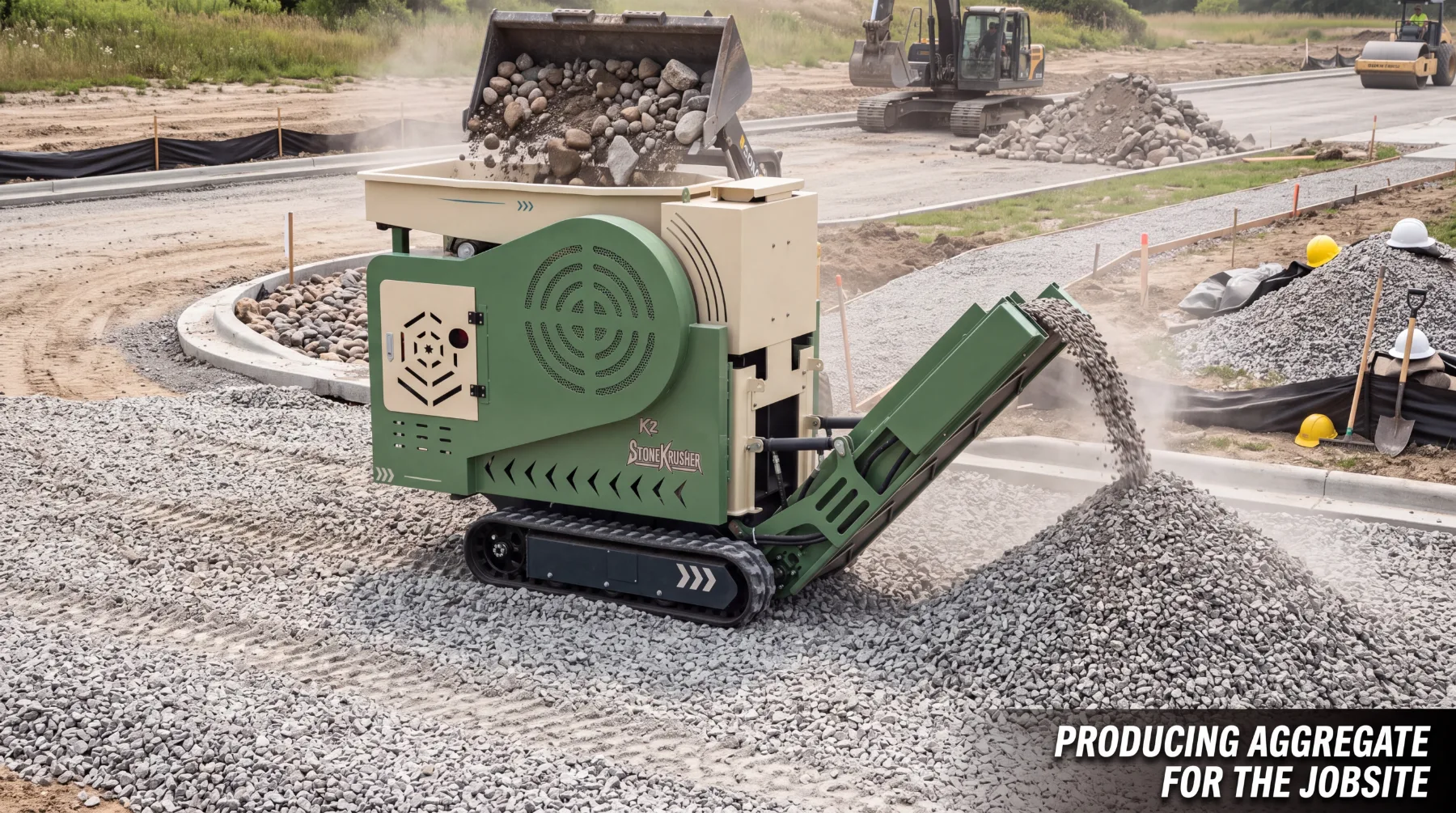 Producing aggregate for the jobsite