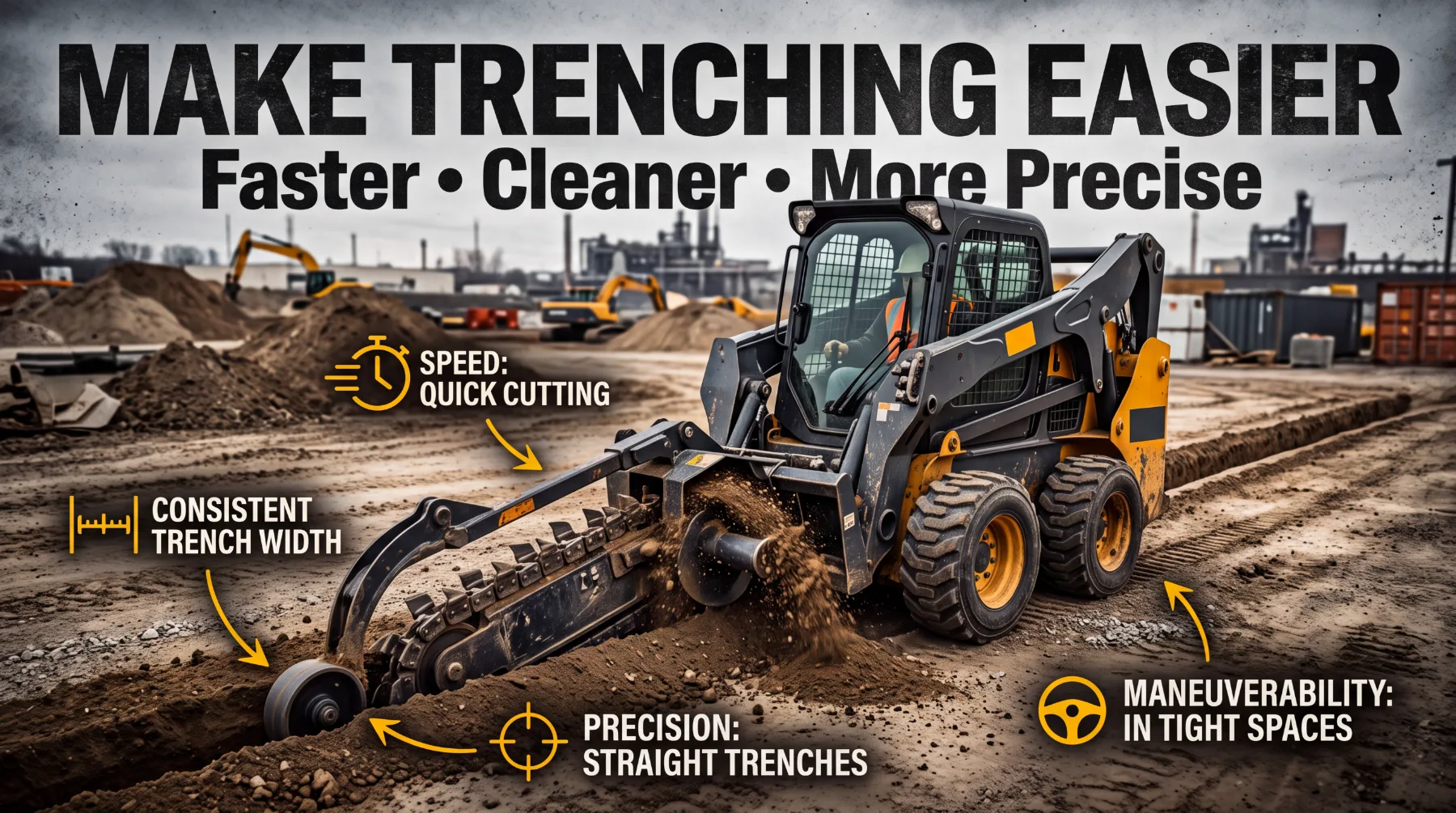 How a Skid Steer Trencher Makes Trenching Easier